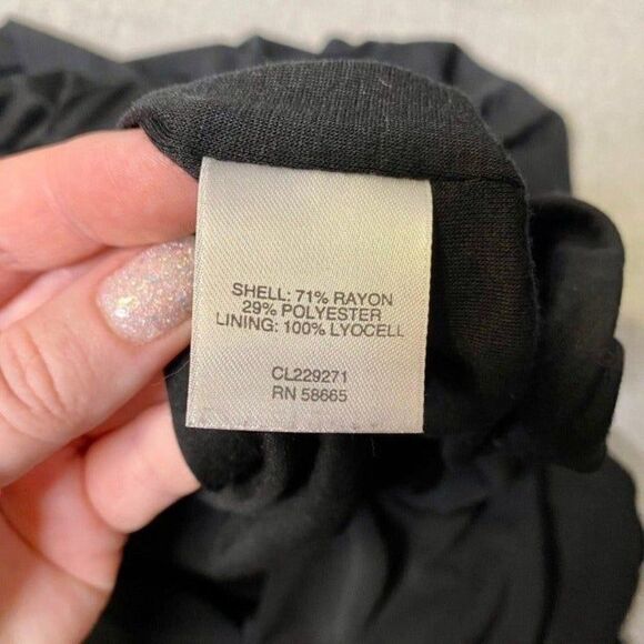 Classiques Entier Ruched Zipper Sheath Dress Black 4 Small - Picture 9 of 10